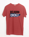 Shop Religion Is Cricket Half Sleeve T-Shirt-Front