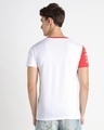 Shop Retoro Red Color Block Sleeve T-Shirt-Full