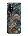 Shop Retro Art Printed Premium Glass Cover for Poco M4 Pro 5G (Shock Proof, Lightweight)-Front