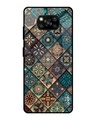 Shop Retro Art Printed Premium Glass Cover for Poco X3 Pro (Shock Proof, Lightweight)-Front