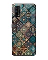 Shop Retro Art Printed Premium Glass Cover for Realme 7 Pro (Shock Proof, Lightweight)-Front