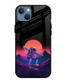 Shop Retro Astronaut Premium Glass Case for Apple iPhone 13 Mini (Shock Proof, Scratch Resistant)-Front