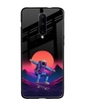 Shop Retro Astronaut Premium Glass Case for OnePlus 7 Pro (Shock Proof, Scratch Resistant)-Front