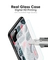 Shop Retro Floral Leaf Premium Glass Case for OnePlus 7 (Shock Proof, Scratch Resistant)-Full