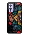 Shop Retro Gorgeous Flower Printed Premium Glass Cover For OnePlus 9 (Impact Resistant, Matte Finish)-Front