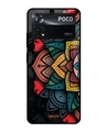 Shop Retro Gorgeous Flower Printed Premium Glass Cover for Poco X4 Pro 5G (Shock Proof Scratch Resistant)-Front