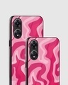 Shop Retro Liquid Swirl Pink Premium Glass Case for Oppo A78 5G-Design