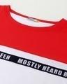 Shop Women's Retro Red Heard Rarely Seen Typography Color Block T-shirt