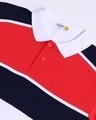 Shop Retro Red Color Block Polo T-Shirt