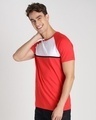 Shop Retro Red Color Block T-Shirt-Design