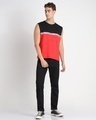 Shop Retro Red Color Block Vest