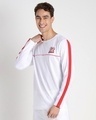 Shop Retro Red Full Sleeve Sport Trim T-Shirt-Design