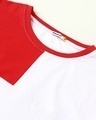 Shop Retro Red Half & Half Color Block Boyfriend T-Shirt