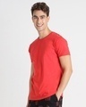 Shop Retro Red Half Sleves T-Shirt-Design