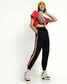 Shop Women's Red Side Striped Joggers