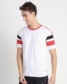 Shop Retro Red Sports Trim T-Shirt-Design