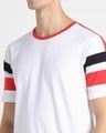 Shop Retro Red Sports Trim T-Shirt