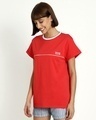 Shop Retro Red Stylised Boyfriend T-Shirt-Design