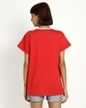 Shop Retro Red Stylised Boyfriend T-Shirt-Full
