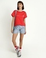 Shop Retro Red Stylised Boyfriend T-Shirt