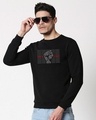 Shop Revolt Repeat Fleece Sweatshirt Black-Front