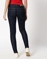 Shop Ribbon Blue Mid Rise Stretchable Women's Jeans-Full