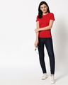 Shop Ribbon Blue Mid Rise Stretchable Women's Jeans