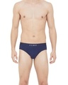 Shop Pack of 2 Men's Rico Solid Organic Cotton Blue And Grey Brief-Full