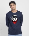 Shop Rider Panda Full Sleeve T-Shirt-Front