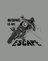 Shop Riding Is My Escape Half Sleeve T-Shirt-Full