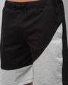 Shop Men's Black & Grey Color Block Shorts