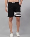 Shop Men's Black Striped Shorts-Front