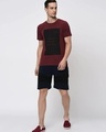 Shop Men's Blue & Black Color Block Shorts-Full