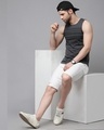 Shop Men's Dark Grey Striped Slim Fit Vest