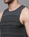 Shop Men's Dark Grey Striped Slim Fit Vest