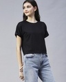 Shop Women's Black Slim Fit Top-Design