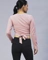 Shop Women's Pink Slim Fit Shimmer Wrap Short Top-Full