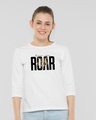 Shop Roar Round Neck 3/4th Sleeve T-Shirt-Front