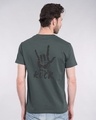 Shop Rock Back Print Half Sleeve T-Shirt-Front
