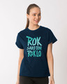 Shop Rok Sako Toh Rok Lo Boyfriend T-Shirt-Front