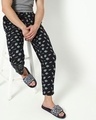 Shop Men's Black Rolling Pro All Over Printed Pyjamas-Front