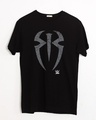 Shop Roman Logo Half Sleeve T-Shirt (WWEL)-Front