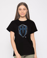 Shop Roman Rigns Shield Boyfriend T-Shirt (WWEL)-Front
