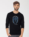 Shop Roman Rigns Shield Full Sleeve T-Shirt (WWEL)-Front