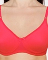 Shop Rosaline Essentials Double Layered Non Wired 3/4th Coverage Bra - Barbados Cherry-Full