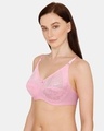 Shop Rosaline Essentials Double Layered Non Wired 3/4th Coverage Bra - Fuchsia Pink-Design