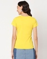 Shop Rose Beautiful Half Sleeve Printed T-Shirt Empire Yellow -Design
