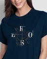 Shop Rose Compass Boyfriend T-Shirt-Front