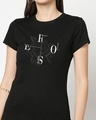 Shop Rose Compass Half Sleeve T-Shirt-Front