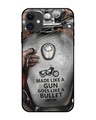 Shop Royal Bike Typography Premium Glass Cover For iPhone 12 (Impact Resistant, Matte Finish)-Front